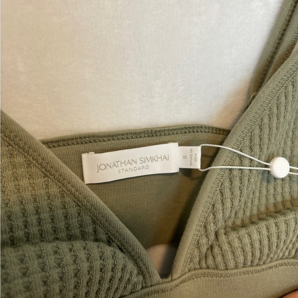 Jonathan Simkhai green willow Juliette Waffle Bralette and Jogger set small NWT - Picture 11 of 13